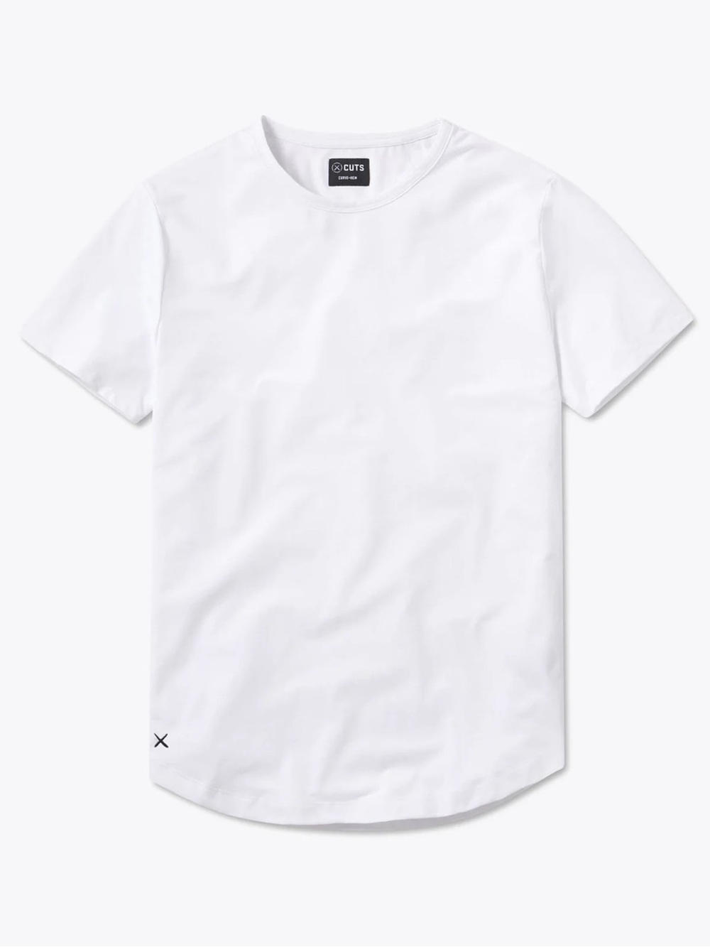 Cuts Clothing White Short Sleeve Crewneck Tee